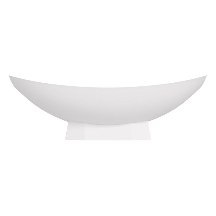 ALFI brand White Matte 71" Solid Surface Resin Free Standing Hammock Style Bathtub AB9992