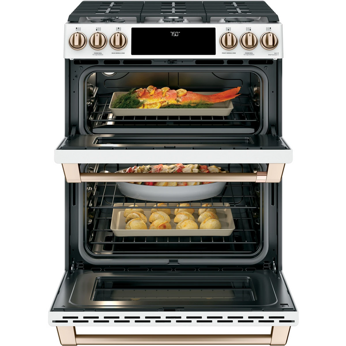 Cafe 30" Slide-In Smart Gas Range, CGS750P4MW2