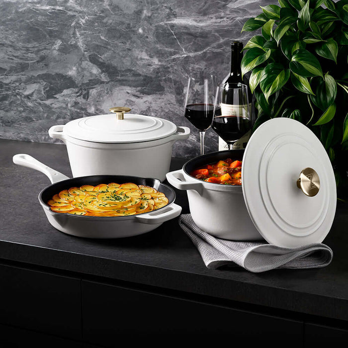 ZLINE 5-Piece Enameled Cast Iron Cookware Set, Black Matte CWSETS-BLM-5