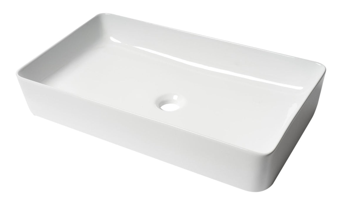ALFI brand 24" Modern Rectangular Above Mount Ceramic Sink ABC902
