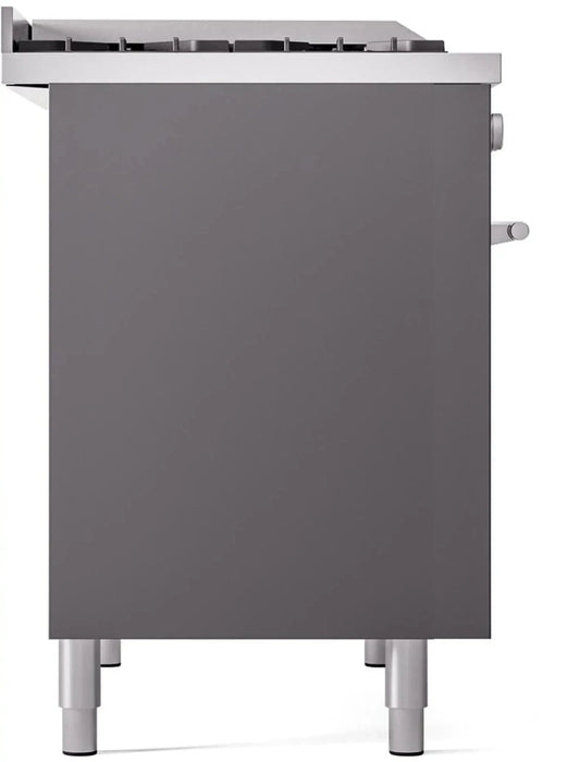 ILVE 40"Professional Plus Liquid Propane Dual Fuel Range, Matte Graphite UPD40FWMPMGLP