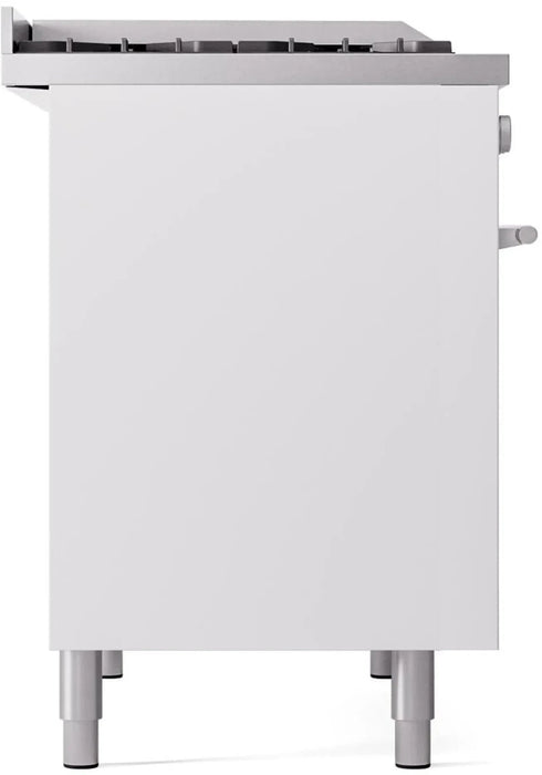 ILVE 40"Professional Plus Dual Fuel Range, White UPD40FWMPWH