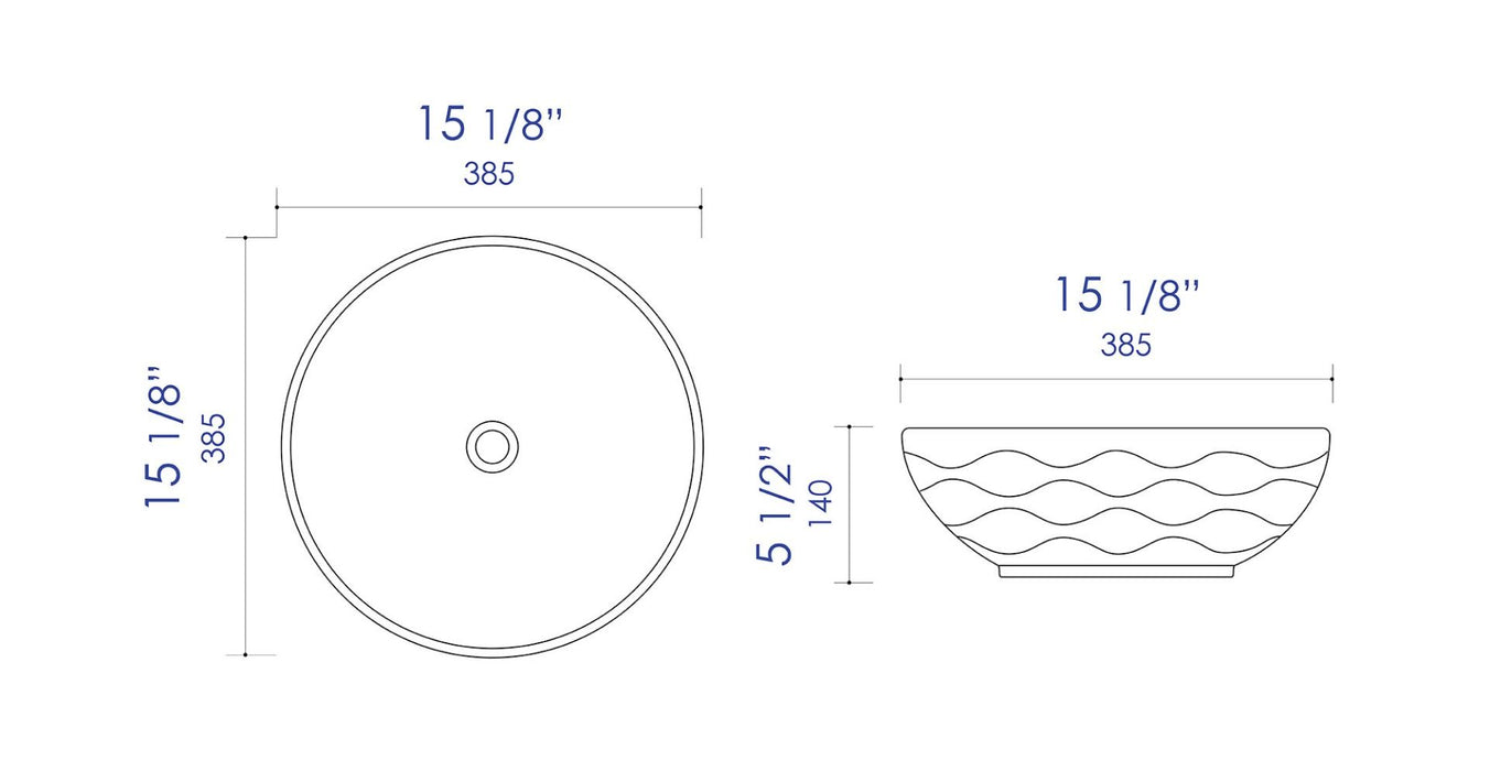 ALFI brand White 17" Decorative Round Vessel Above Mount Ceramic Sink ABC909