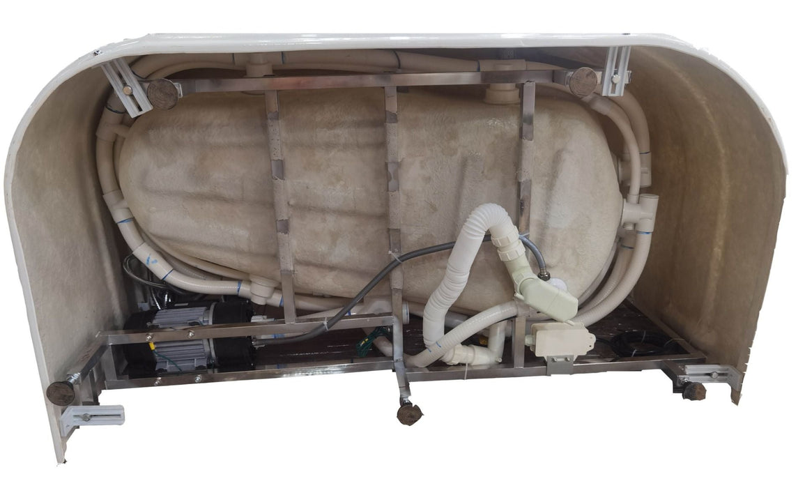 EAGO 57'' White Acrylic Jetted Whirlpool Bathtub, Fixtures AM175-L