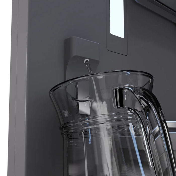 ZLINE Autograph Edition 60" French Door Built-In Bottom Freezer Refrigerator, Water Dispenser, Ice Maker, Stainless Steel, Graphite Gray Interior, Helix Handles GRBIVZ-30460KCB