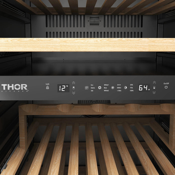 THOR Kitchen 24" Wine Cooler, 115 Wine Bottle Capacity TWC2470D