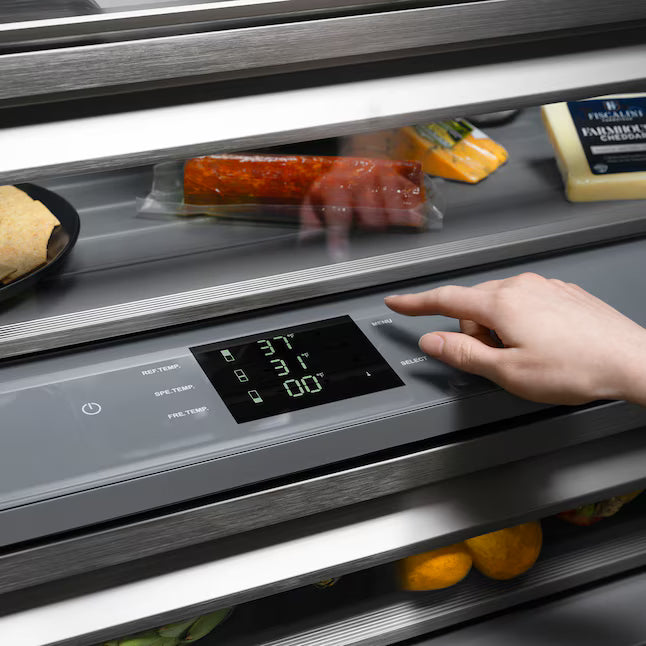 ZLINE 30" Wide Built-In Bottom-Freezer Refrigerator, Ice Maker GRBIVL-BS30-KST