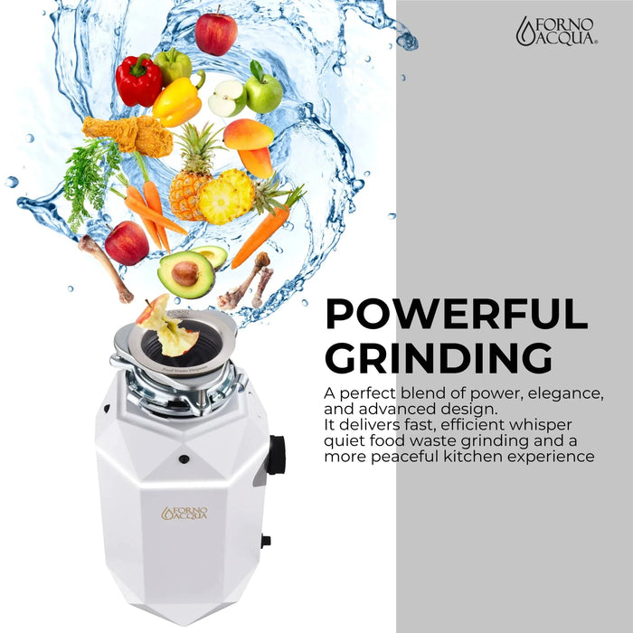 FORNO ACQUA BrightDiamond 3/4HP Super Quiet Garbage Disposal Motion Sensor WDD075TA2MS