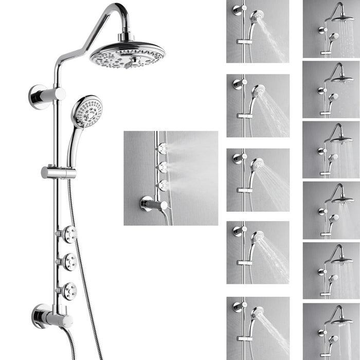 Forno Acqua AcquaSPA Retrofit Shower, Overhead Rainfall, Shower Head SC32CP-C8