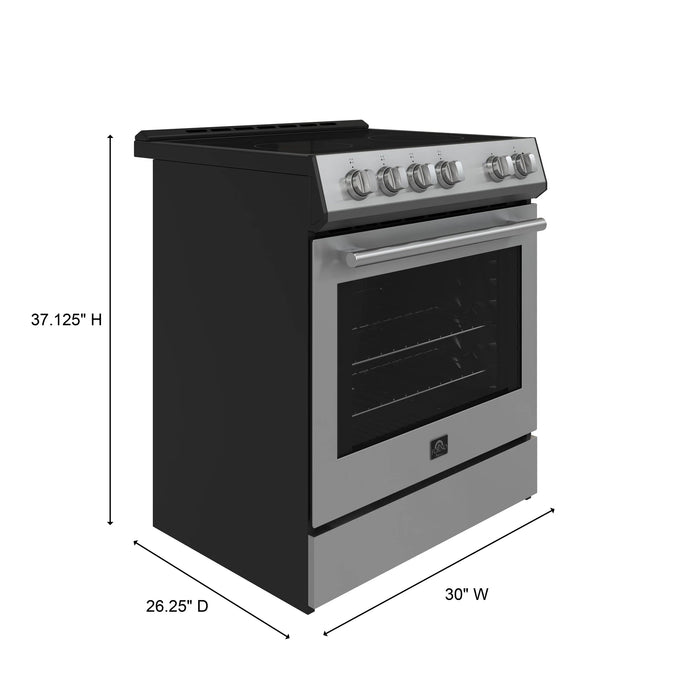 FORNO Espresso Leonardo 30" Electric Range, FFSEL6012-30