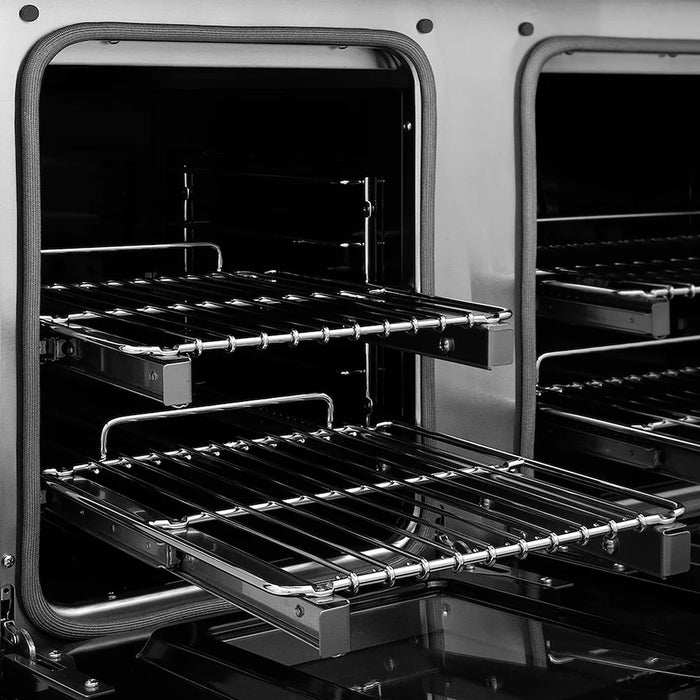 ZLINE Autograph Edition 48" Paramount Dual Fuel Range, 6 Burner Gas Cooktop, Electric Convection Oven, Stainless Steel, Helix Handle and Knob SDRZ-48-KCB