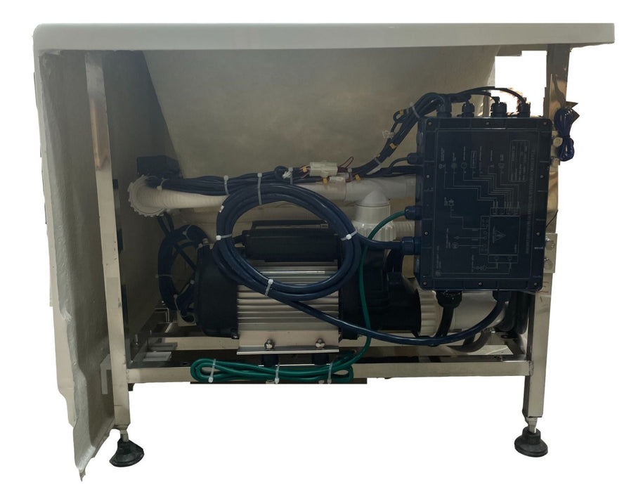 EAGO 5 ft Acrylic White Rectangular Whirlpool Bathtub, Fixtures AM154ETL-L5