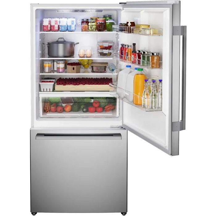 BOSCH 33" Counter-Depth Freestanding Bottom Freezer Refrigerator, B33CM10SNS