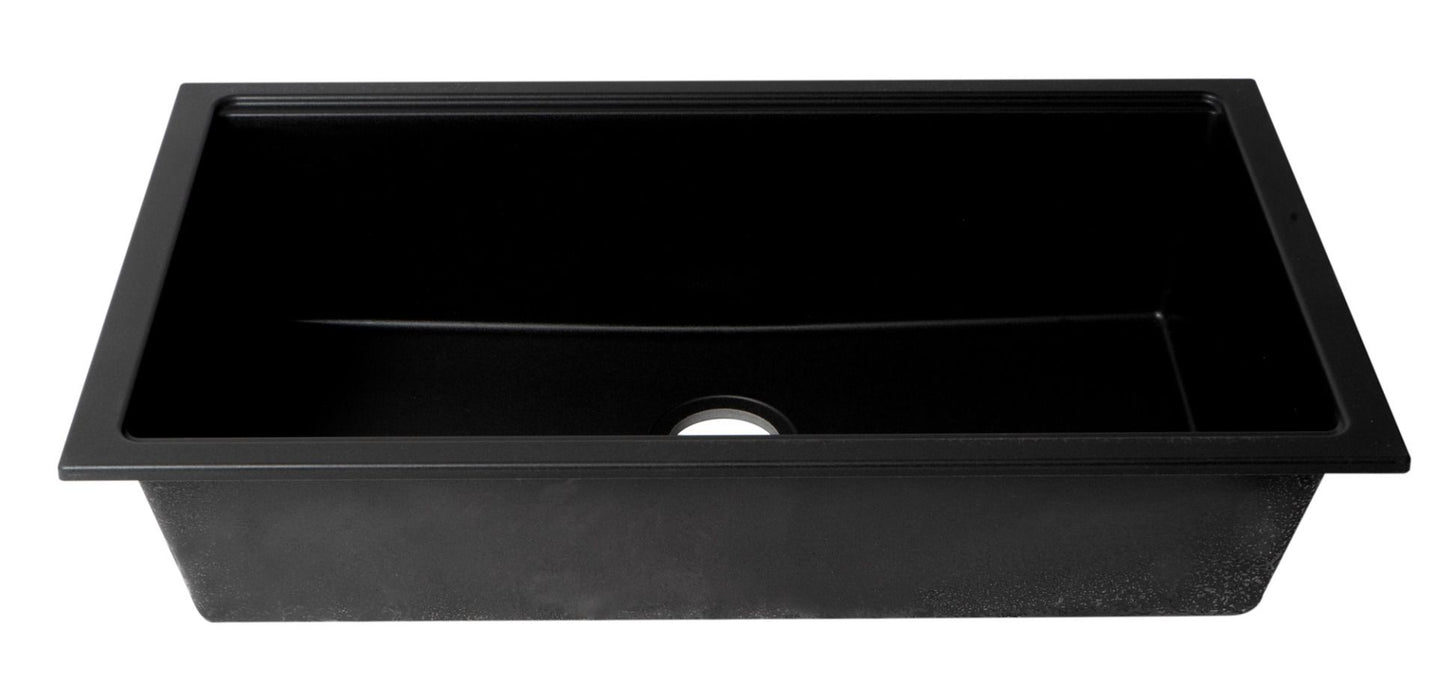 ALFI brand 34" Granite Composite Workstation Step Rim Sink, Accessories AB3418SBUM