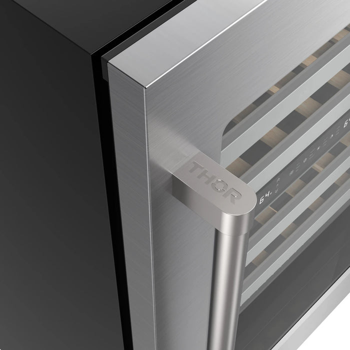 THOR 24" Built-In/Freestanding Dual Zone Wine Cooler with 46 Wine Bottle Capacity TWC24UD