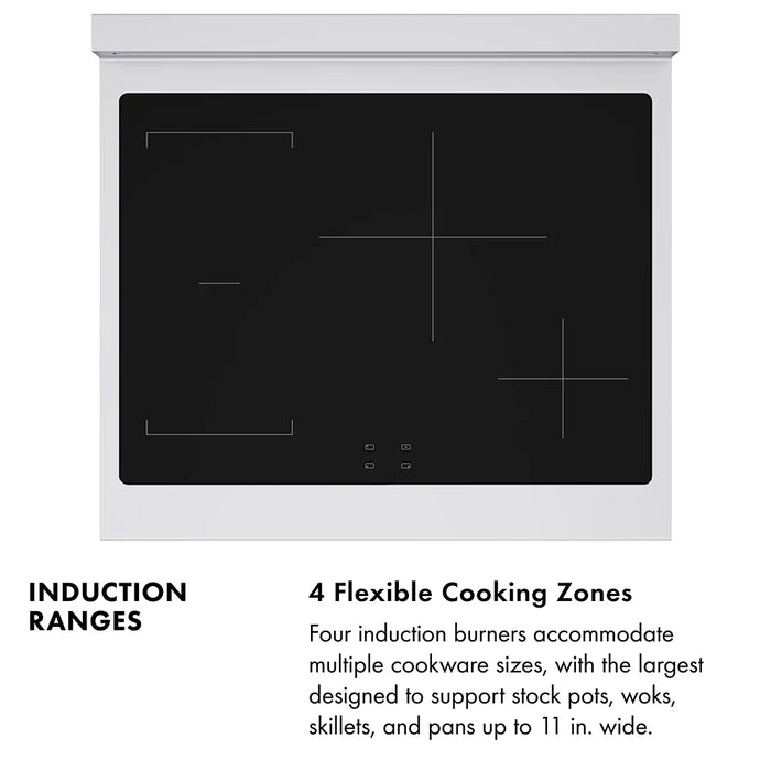 ZLINE Paramount Induction Range, Cooktop, Electric Convection Oven, Satin Stainless Steel SINRS-BLM
