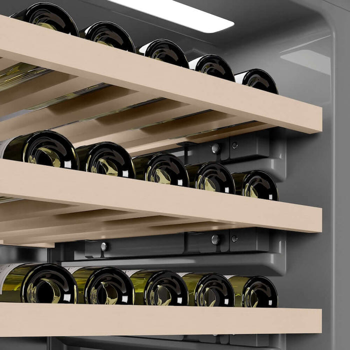 ZLINE 24" Triple Zone 100 Bottle Panel Ready Column Wine Cooler Matte Black RBCWVZ-24-MB