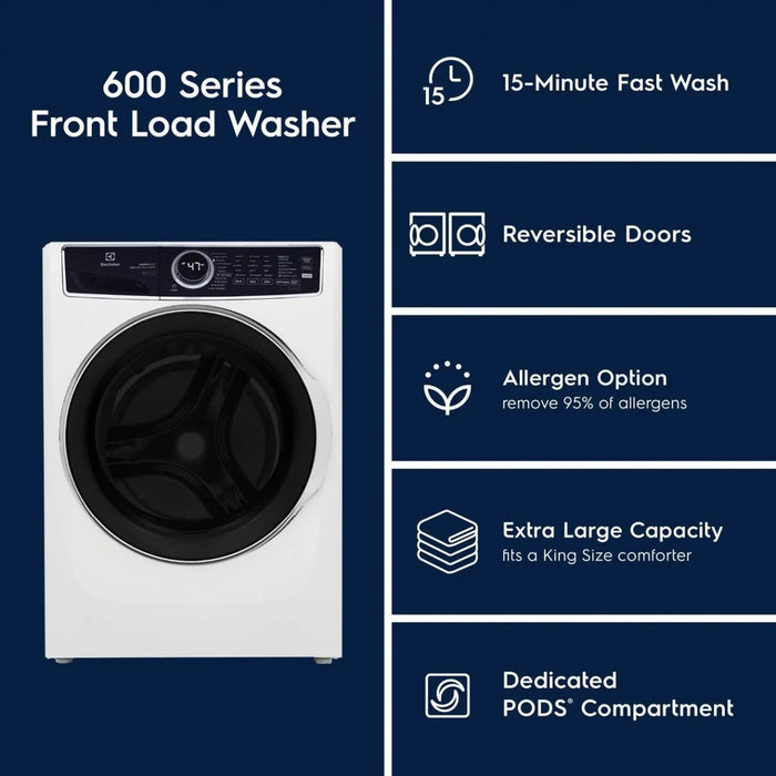 Electrolux 27" Front Load Washer, ELFW7637AW