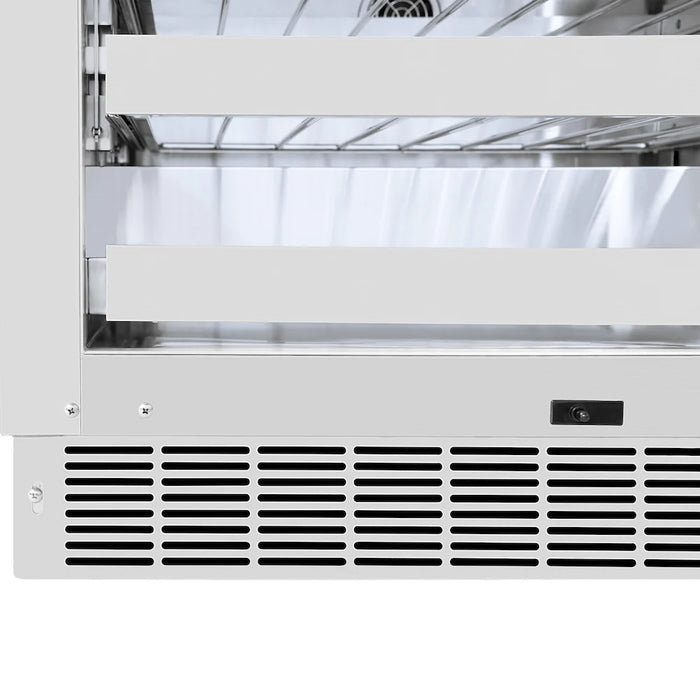 ZLINE Autograph Edition 24" Touchstone Dual Zone 44 Bottle Wine Cooler, Stainless Steel Glass Door, Helix Handle RWDOZS-24-KCB