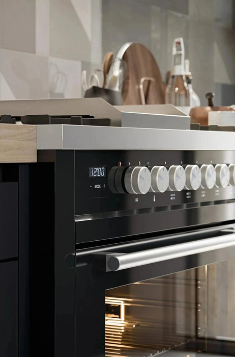 ILVE 40"Professional Plus Liquid Propane Dual Fuel Range, Matte Graphite UPD40FWMPMGLP