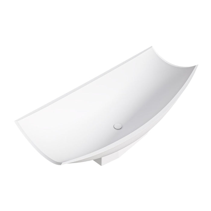 ALFI brand White Matte 71" Solid Surface Resin Free Standing Hammock Style Bathtub AB9992