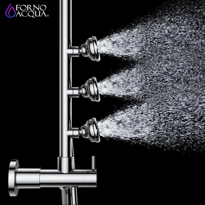 Forno Acqua AcquaSPA Retrofit Shower, Overhead Rainfall, Shower Head SC32CP-C2