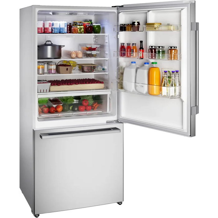 BOSCH 33" Counter-Depth Freestanding Bottom Freezer Refrigerator, B33CM10SNS