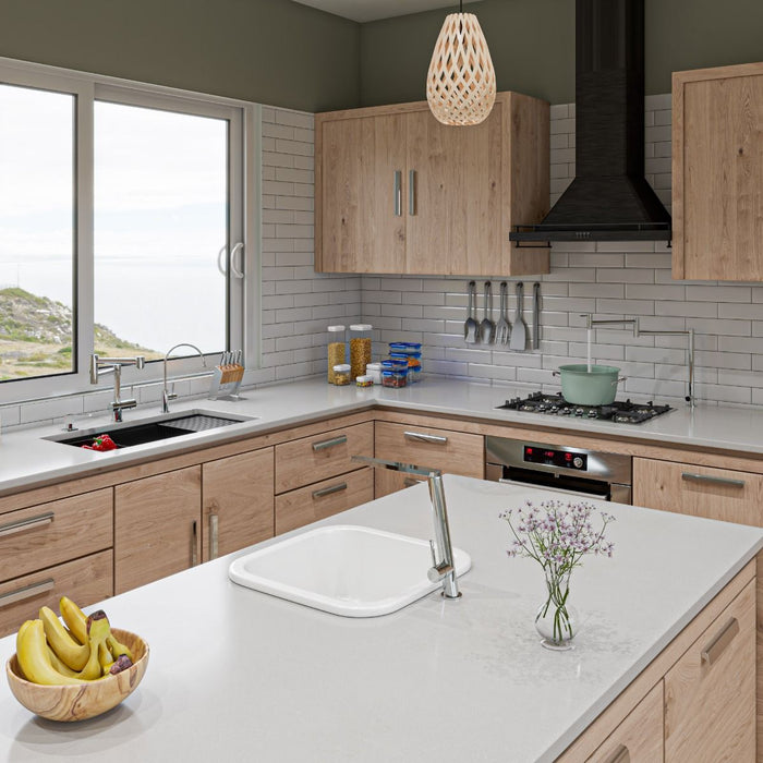 ALFI brand 33" Workstation Step Rim Double Bowl Sink, Accessories AB3418DBUM