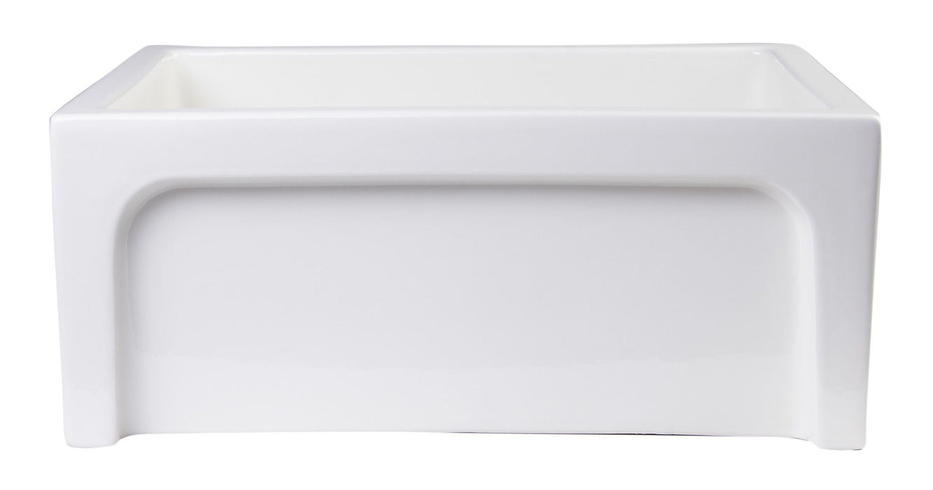 ALFI brand 24" Arched Apron Thick Wall Fireclay Farm Sink AB2418ARCH-W