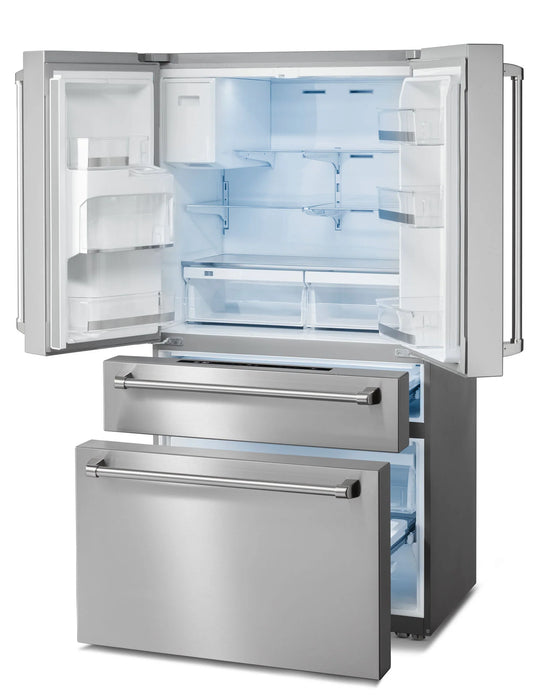 THOR Kitchen 36" Counter Depth Refrigerator, Water Dispenser, Ice Maker - Lifestyle View