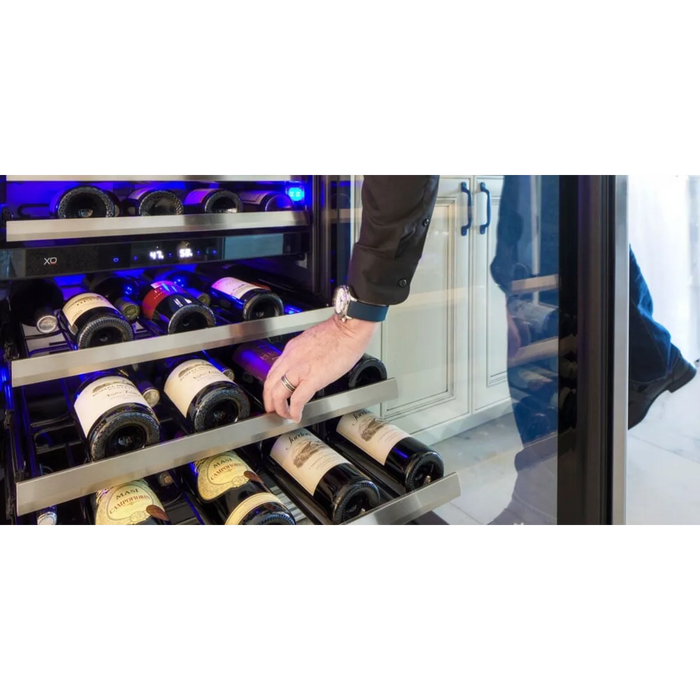XO 24" Tall Dual Zone Wine Column Refrigerator, XOU2470WDZGB