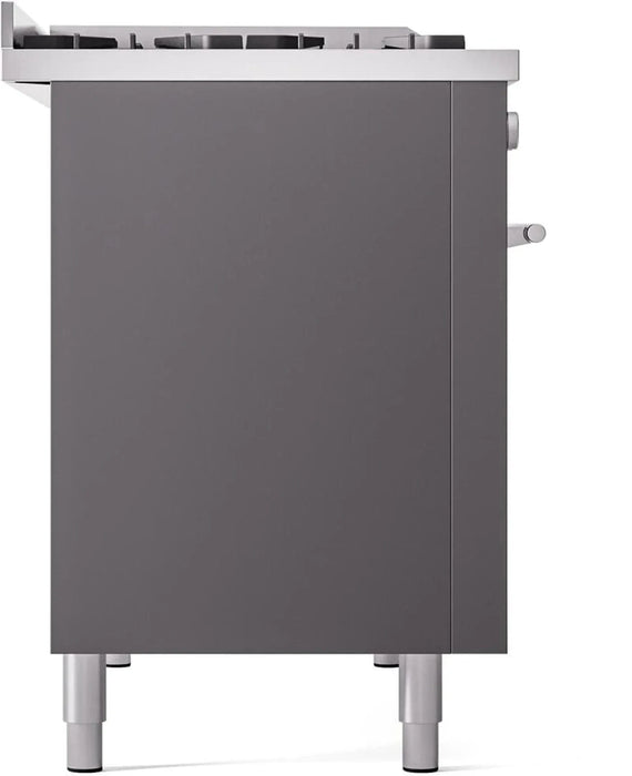 ILVE 48"Professional Plus Dual Fuel Range, Matte Graphite UP48FWMPMG