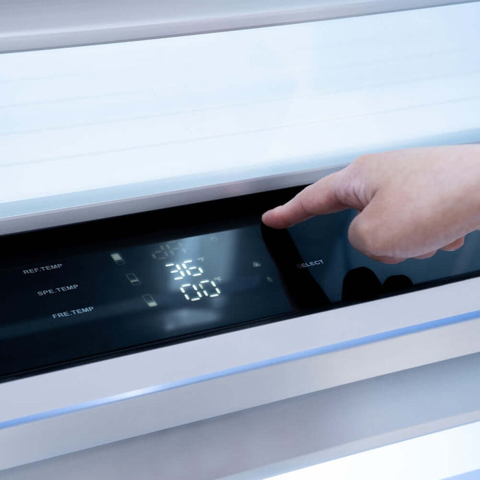 ZLINE 72" Panel Ready Built-In Bottom Freezer Refrigerator,Water Dispenser, Ice Maker, Polished Gold RBITZ-72-G