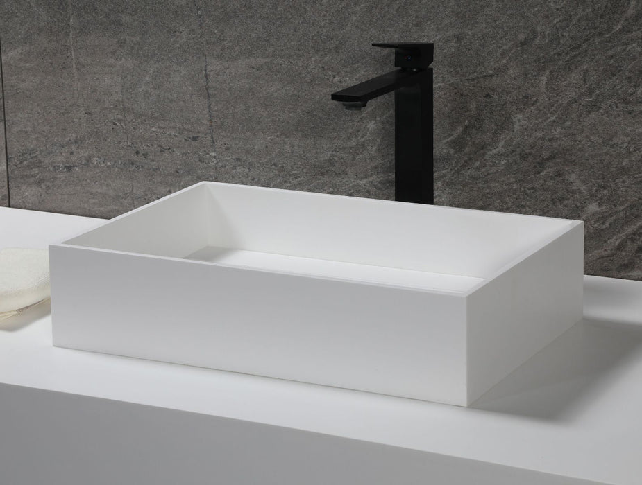 ALFI brand 20" White Matte Solid Surface Resin Sink ABRS2014