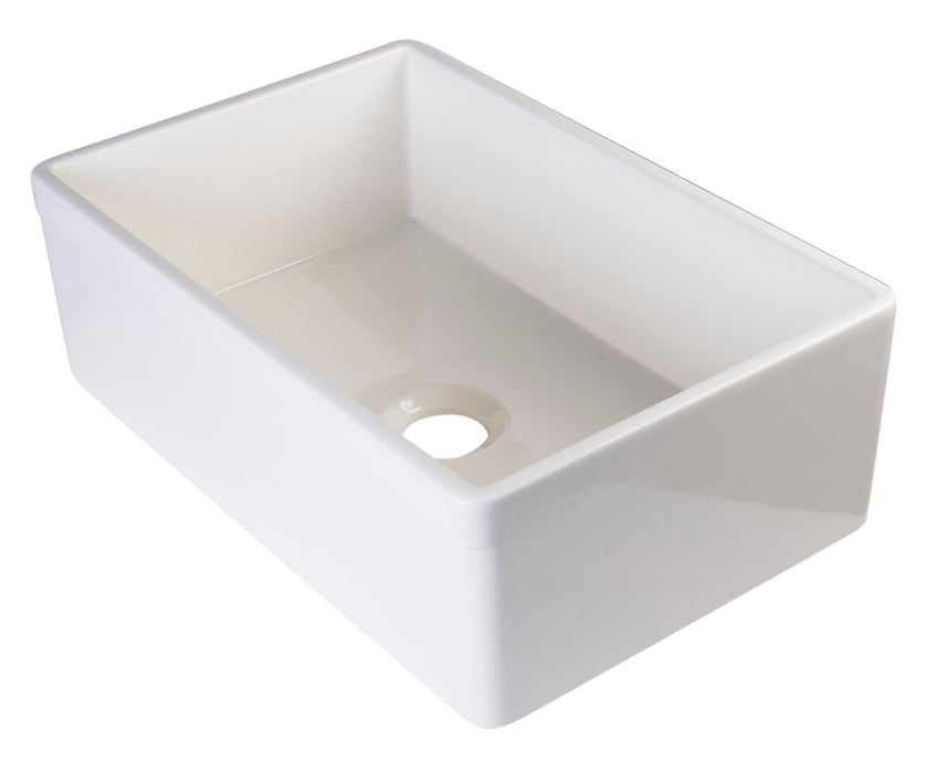 ALFI brand 30" Farm Sink, Lip Single Bowl Design for Kitchen AB511-W