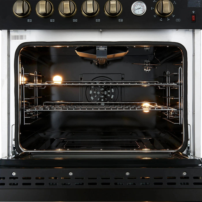 FORNO Giovanni 30" Gas on Gas Range FFSGS6274-30BLK