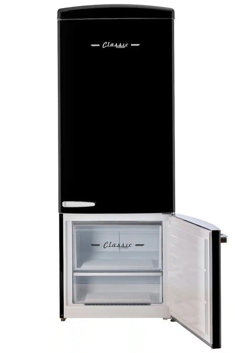 UNIQUE 28" Black Bottom Mount Refrigerator, UNQ-455L B AC