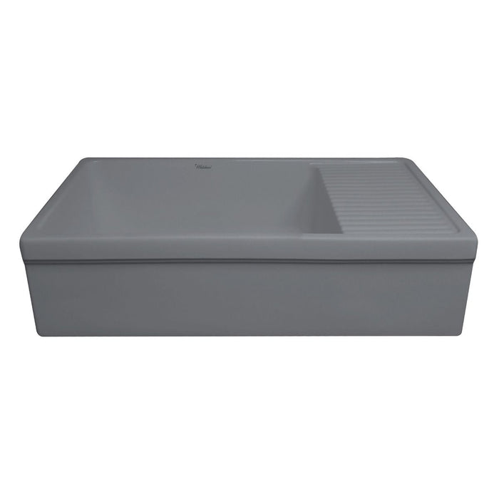 Whitehaus 36" Farmhouse Quatro Alcove Large Fireclay Kitchen Sink WHQD540-M