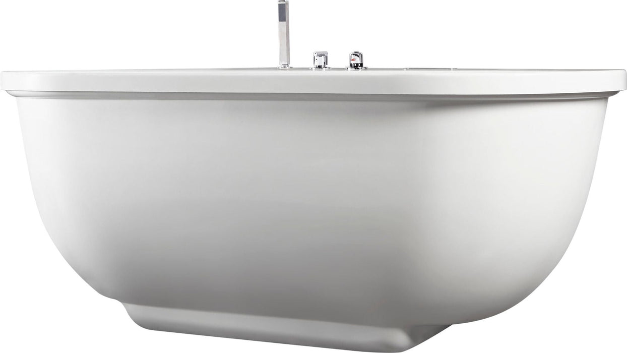 EAGO 6 ft Acrylic White Whirlpool Bathtub, Fixtures AM128ETL