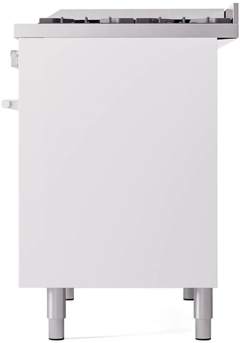 ILVE 40"Professional Plus Dual Fuel Range, White UPD40FWMPWH