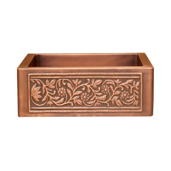 Akicon Single Bowl Farmhouse Apron Copper Kitchen Sink - AKS502-C