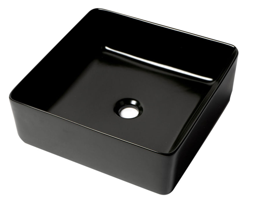 ALFI brand 16" Modern Square Above Mount Ceramic Sink ABC903