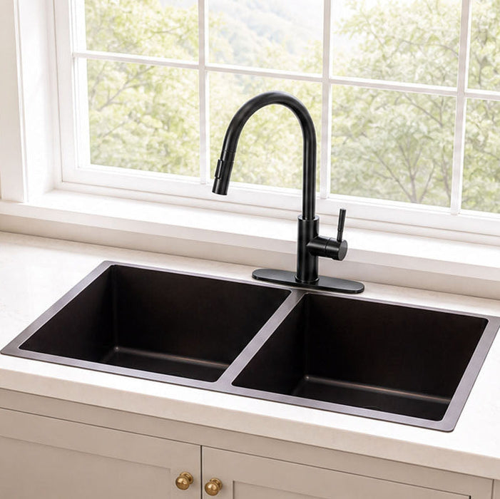 Nauxus Undermount Double Blow Copper Kitchen Sink UDMK03-NX