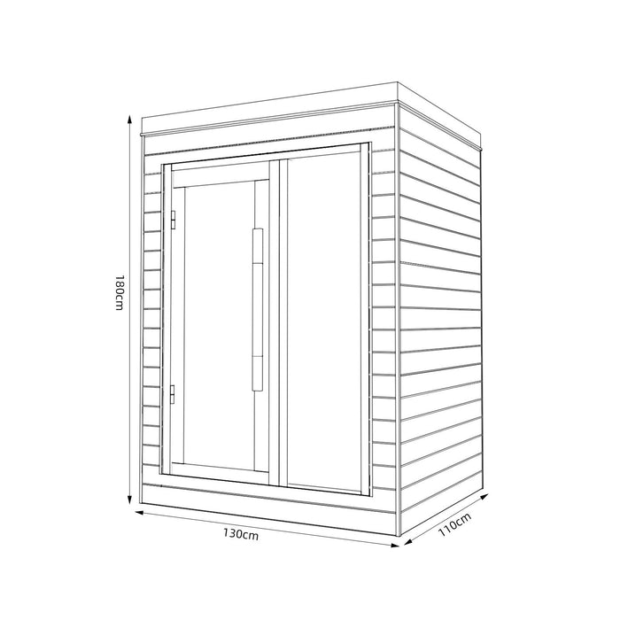 SAUNA EVOLUTION®  Indoor Full Spectrum Luxury Single-Layer Bench Cabin Sauna Luna - 2