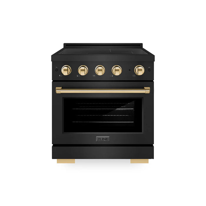 ZLINE 30" Paramount Induction Range, Cooktop, Electric Convection Oven, Accents SINRBZ-30