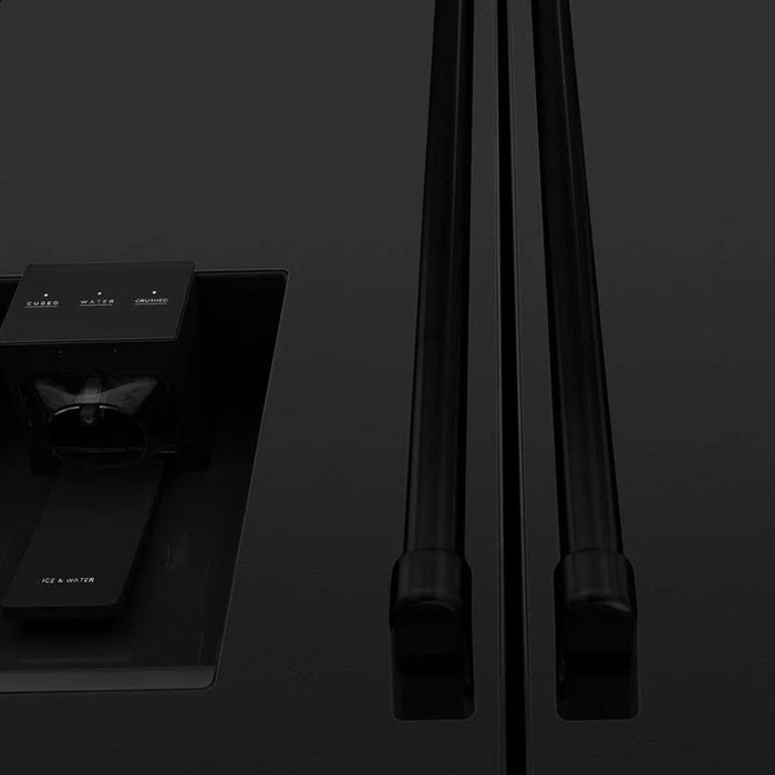 ZLINE 36" French Door Refrigerator, Water and Ice Dispenser, Water Filter, Black Stainless Steel, RFM-W-WF-36-BS