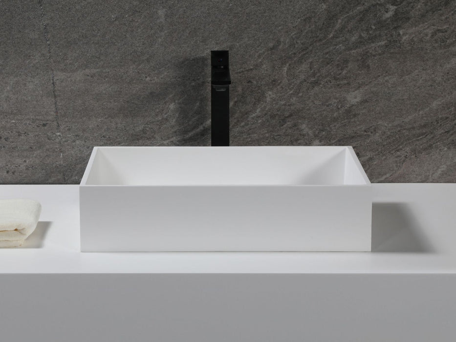 ALFI brand 20" White Matte Solid Surface Resin Sink ABRS2014