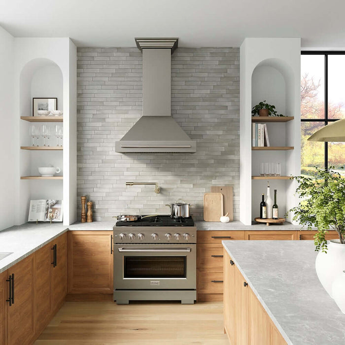 ZLINE 36" Paramount Gas Range DuoPro™ Cooktop, Convection Gas Oven PSGRZ-BLM-36-G