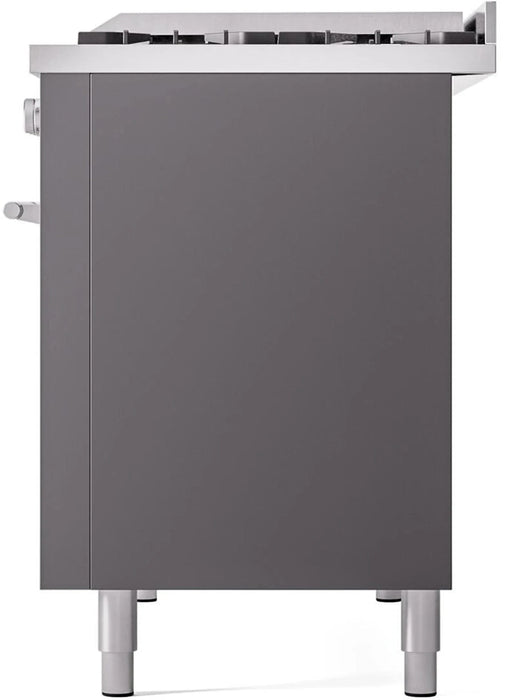 ILVE 48"Professional Plus Dual Fuel Range, Matte Graphite UP48FWMPMG
