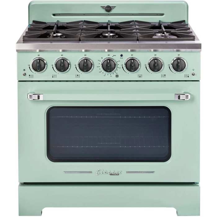 UNIQUE 36" Freestanding Retro Gas Range, UGP-36CR B